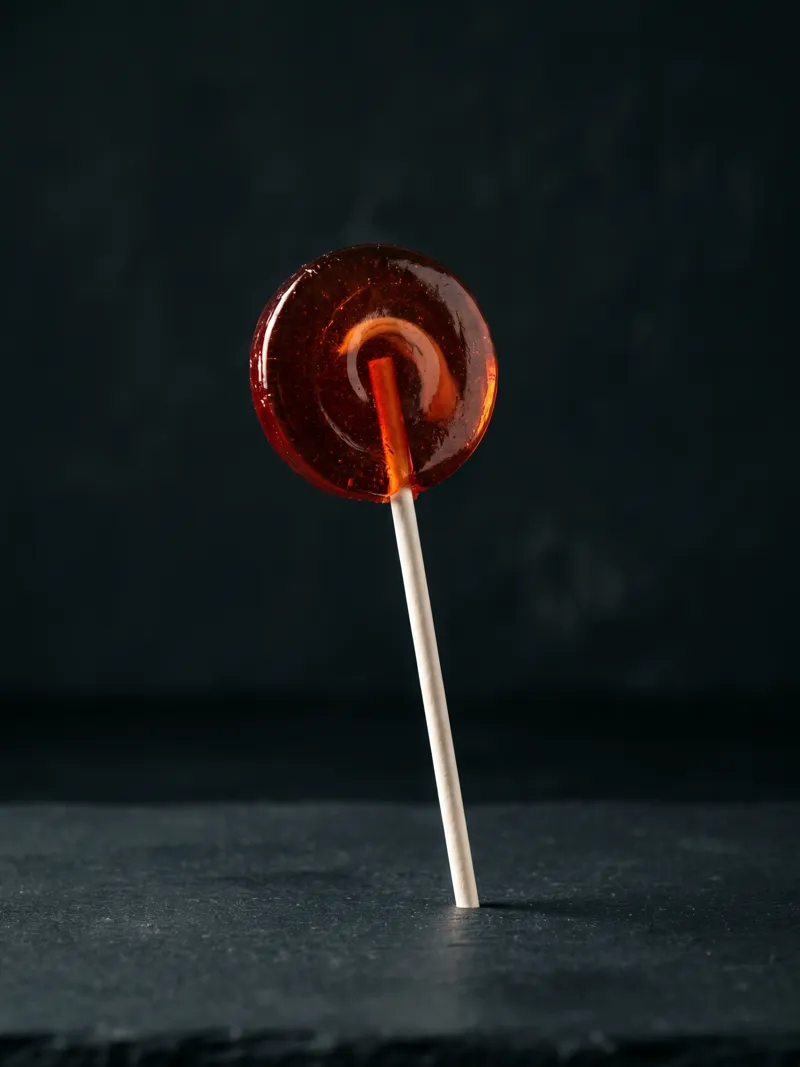 Blood-orange CBD lollipop