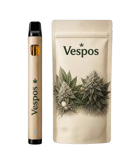 Vespos Solo White Widow pen and pouch