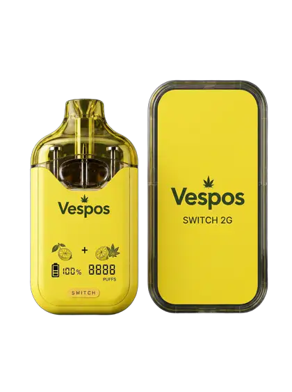 Vespos Switch 2G Lemoncello and Super Lemon Haze device with blister pack