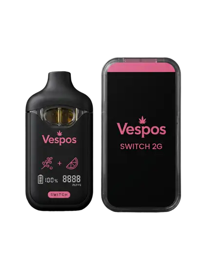 Vespos Switch 2G Pink Diesel and Sour Diesel device with blister pack