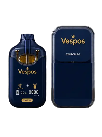 Vespos Switch 2G Tahiti Breeze and Piña Colada device with blister pack